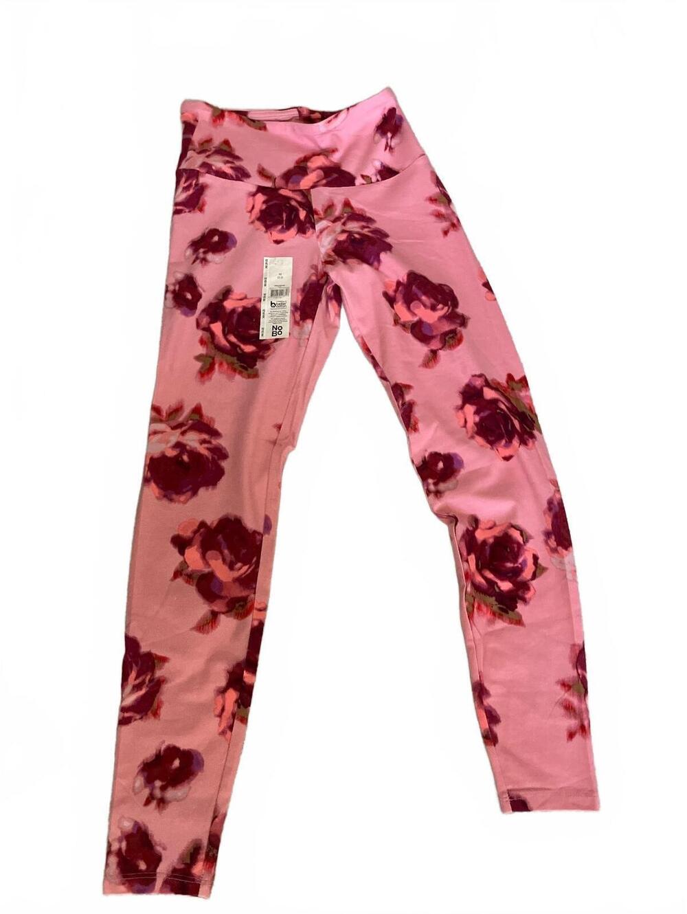 NWT No Bo Women's Pink Floral Leggings XS (0-2)